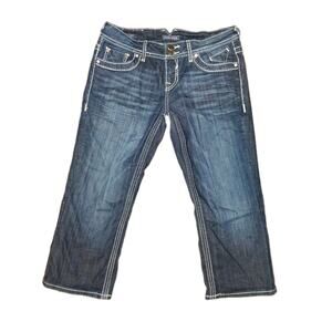 Vigoss The Dublin Capri Thick Stitch Women's Size 7 dark wash NWOT